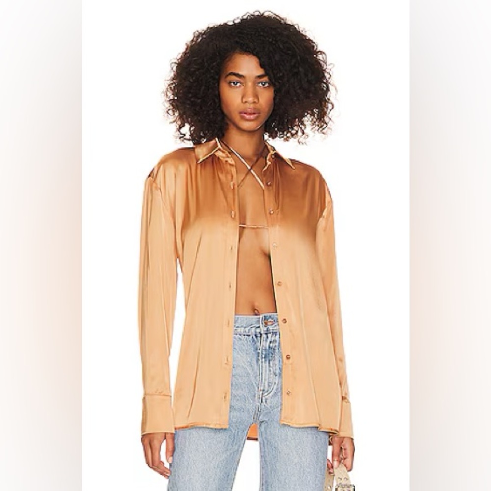 Jill Button Down Shirt in Soft Gold
CAMILA COELHO